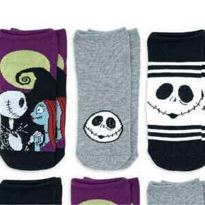Nightmare Before Christmas Women's No Show Socks 3 pair